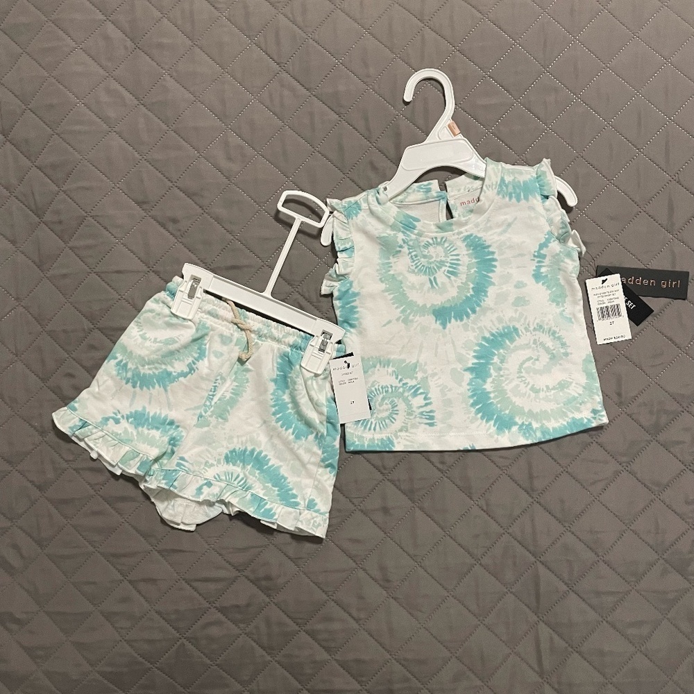 Madden Girl Aqua Shirt and Shorts 2 Piece Set - Various Sizes